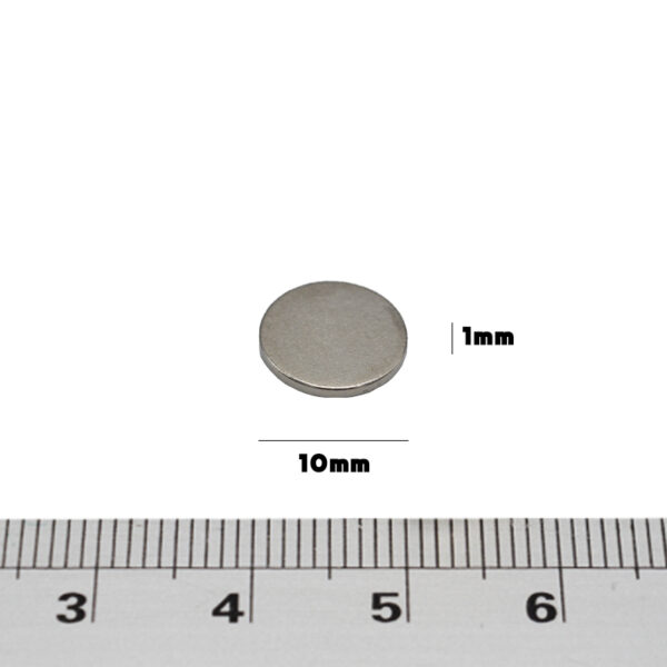 آهنربا نئودیمیوم دیسکی 1×10 میلیمتر گرید 42